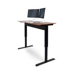 Luxor Furniture 48" Pneumatic Adjustable Desk, Teak Top (SPN48F-BK/TK) -Ergot Office Furniture Shop sp27405371 s7