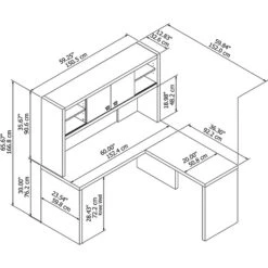 Office By Kathy Ireland® Echo L Shaped Desk With Hutch, Pure White (ECH031PW) -Ergot Office Furniture Shop sp31774971 s7