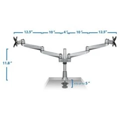 Mount-It! Modular Desk Mount Adjustable Monitor Arm, Up To 24" Monitors, Gray/Silver (MI-43111) 6 Mount-It! Modular Desk Mount Adjustable Monitor Arm, Up To 24" Monitors, Gray/Silver (MI-43111) -Ergot Office Furniture Shop sp32072121 s7