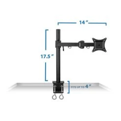 Mount It Mount-lt! Adjustable Monitor Arm, Up To 27", Black (MI-751) -Ergot Office Furniture Shop sp32072335 s7