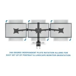 Mount-It! Full-Motion Triple Monitor Desk Mount For 13"-24" ' Screens (MI-753) -Ergot Office Furniture Shop sp32072348 s7