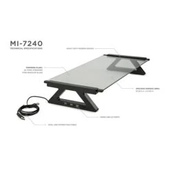 Mount-It! Glass Monitor Stand And Laptop Stand With 3 USB Hub Ports (MI-7240) -Ergot Office Furniture Shop sp32072458 s7