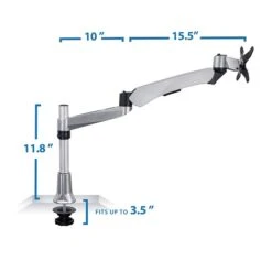 Mount-It! Modular Desk Mount Adjustable Monitor Arm, Up To 24" Monitors, Gray/Silver (MI-35111) -Ergot Office Furniture Shop sp32072487 s7