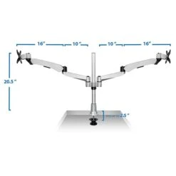 Mount-It! Modular Desk Mount Adjustable Monitor Arm, Up To 24" Monitors, Gray/Silver (MI-45111) -Ergot Office Furniture Shop sp32072499 s7