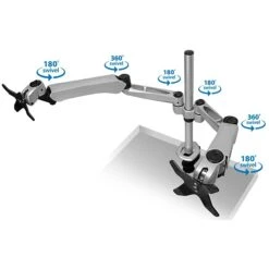 Mount-It! Modular Desk Mount Adjustable Monitor Arm, Up To 27" Monitors, Gray/Silver (MI-45116) -Ergot Office Furniture Shop sp32072607 s7
