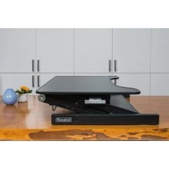 Rocelco 32" Height Adjustable Standing Desk Converter, Sit Stand Up Retractable Keyboard Riser, Black (R ADRB) -Ergot Office Furniture Shop sp35616519 s7