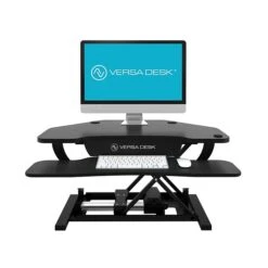 VersaDesk Power Pro Corner - 36" Electric Height Adjustable Standing Desk Riser, Black (VT77136330101)