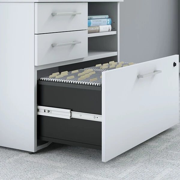 Bush Business Furniture 400 Series 30W File Cabinet, White (400SFP30WH) 2 Bush Business Furniture 400 Series 30W File Cabinet, White (400SFP30WH) - Image 2