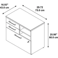 Bush Business Furniture 400 Series 30W File Cabinet, White (400SFP30WH) 8 Bush Business Furniture 400 Series 30W File Cabinet, White (400SFP30WH) -Ergot Office Furniture Shop sp37526653 s7