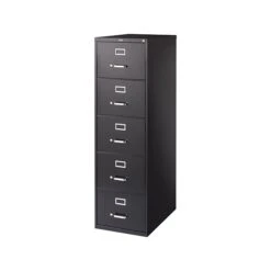 Quill Brand® 5 File Drawers Vertical File Cabinet, Locking, Black, Legal, 26.5"D (21920D)