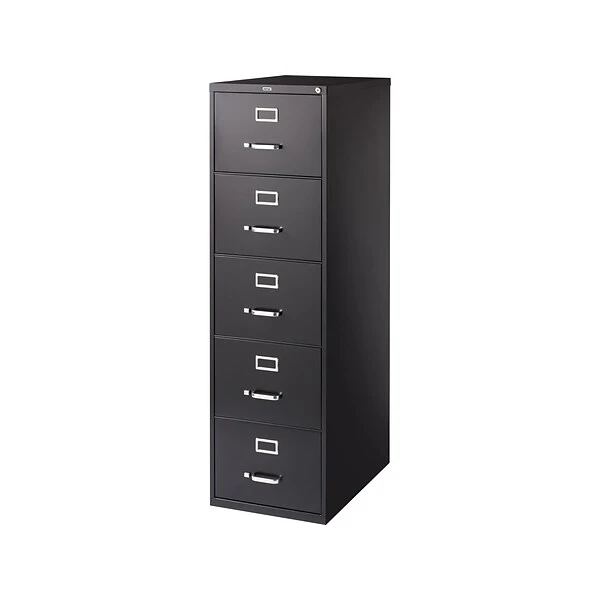 Quill Brand® 5 File Drawers Vertical File Cabinet, Locking, Black, Legal, 26.5"D (21920D) 1 Quill Brand® 5 File Drawers Vertical File Cabinet, Locking, Black, Legal, 26.5"D (21920D)