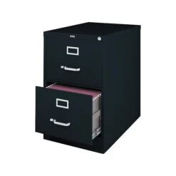 Quill Brand® 2 File Drawers Vertical File Cabinet, Locking, Black, Legal, 26.5"D (13447D)