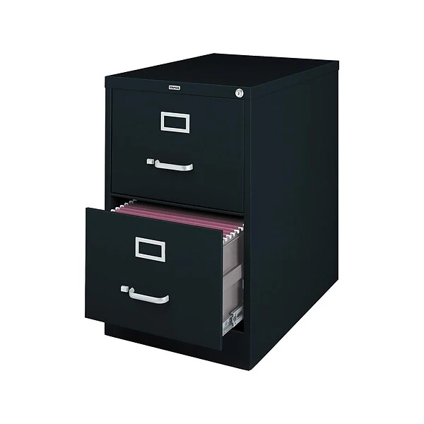 Quill Brand® 2 File Drawers Vertical File Cabinet, Locking, Black, Legal, 26.5"D (13447D) 1 Quill Brand® 2 File Drawers Vertical File Cabinet, Locking, Black, Legal, 26.5"D (13447D)