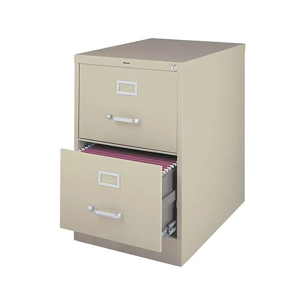 Quill Brand® 2 File Drawers Vertical File Cabinet, Locking, Putty/Beige, Legal, 26.5"D (13446D) 1 Quill Brand® 2 File Drawers Vertical File Cabinet, Locking, Putty/Beige, Legal, 26.5"D (13446D)