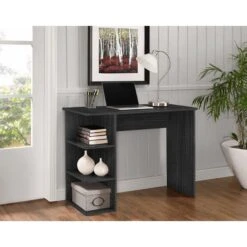Easy 2 Go Student Desk With Bookcases, Gray (WE-OF-0146G)