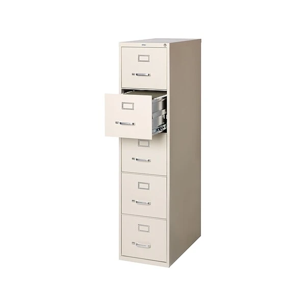 Quill Brand® Commercial 5 File Drawer Vertical File Cabinet, Locking, Putty/Beige, Letter, 26.5"D (20069D) 2 Quill Brand® Commercial 5 File Drawer Vertical File Cabinet, Locking, Putty/Beige, Letter, 26.5"D (20069D) - Image 2