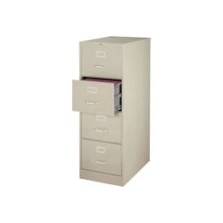 Quill Brand® Commercial 4 File Drawer Vertical File Cabinet, Locking, Putty/Beige, Legal, 26.5"D (13449D)
