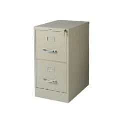 Quill Brand® 2-Drawer Vertical File Cabinet, Locking, Letter, Putty/Beige, 22"D (22334D)