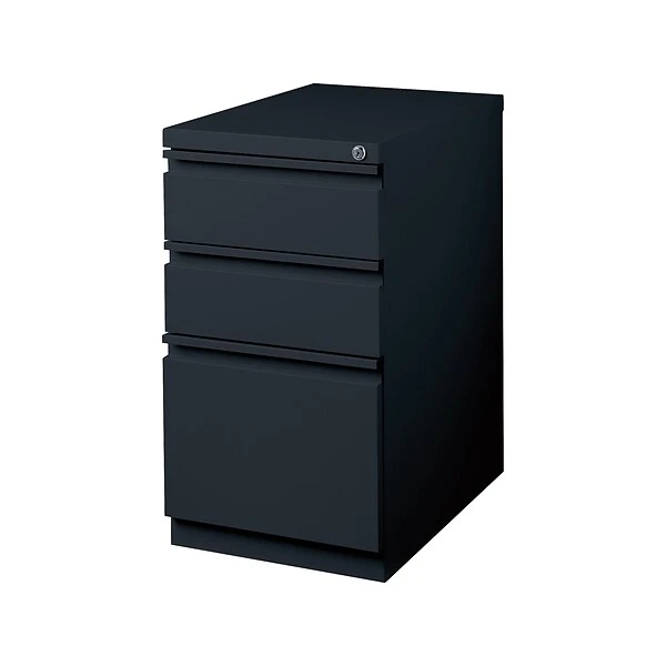 Quill Brand® 3-Drawer Vertical File Cabinet, Locking, Black, Letter, 22.88"D (25170D) 2 Quill Brand® 3-Drawer Vertical File Cabinet, Locking, Black, Letter, 22.88"D (25170D) - Image 2