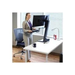Ergotron WorkFit-S Dual Monitor Stand, Up To 24" Monitors, Black (33-349-200) -Ergot Office Furniture Shop sp42124750 s7