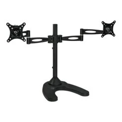 Mount-It! Dual Monitor Stand, Up To 27" Monitors, Black (MI-792)