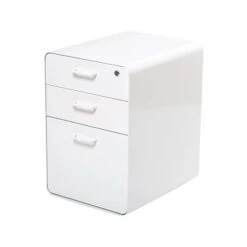 Poppin Stow 3-Drawer Vertical File Cabinet, Mobile/Pedestal, White, Letter/Legal, 20"D (100425) 9 Poppin Stow 3-Drawer Vertical File Cabinet, Mobile/Pedestal, White, Letter/Legal, 20"D (100425) -Ergot Office Furniture Shop sp42717551 s7