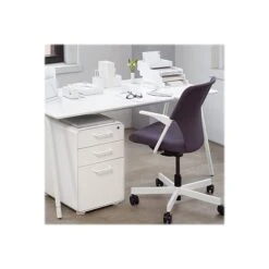 Poppin Stow 3-Drawer Vertical File Cabinet, Mobile/Pedestal, White, Letter/Legal, 20"D (100425) 13 Poppin Stow 3-Drawer Vertical File Cabinet, Mobile/Pedestal, White, Letter/Legal, 20"D (100425) -Ergot Office Furniture Shop sp42717556 s7
