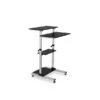 Mount-It! 27.5"W Mobile Height Adjustable Desk, Silver, Plastic/Steel (MI-7940)