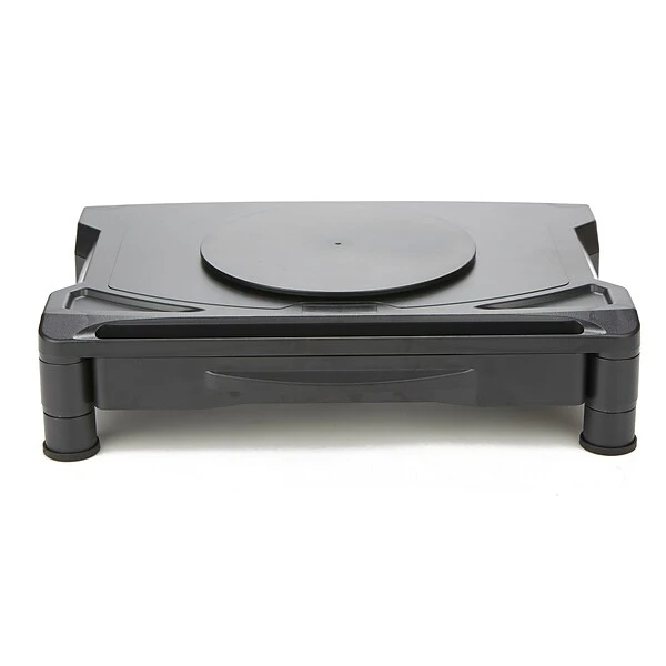 Mind Reader Anchor Collection Rotative Adjustable Monitor Stand With Storage Drawer, Up To 22" Monitor, Black (DRAWSWIV-BLK) 4 Mind Reader Anchor Collection Rotative Adjustable Monitor Stand With Storage Drawer, Up To 22" Monitor, Black (DRAWSWIV-BLK) - Image 4