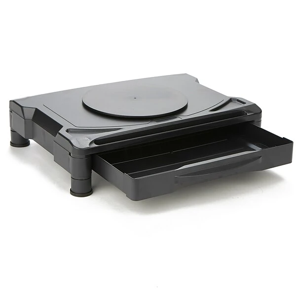 Mind Reader Anchor Collection Rotative Adjustable Monitor Stand With Storage Drawer, Up To 22" Monitor, Black (DRAWSWIV-BLK) 5 Mind Reader Anchor Collection Rotative Adjustable Monitor Stand With Storage Drawer, Up To 22" Monitor, Black (DRAWSWIV-BLK) - Image 5