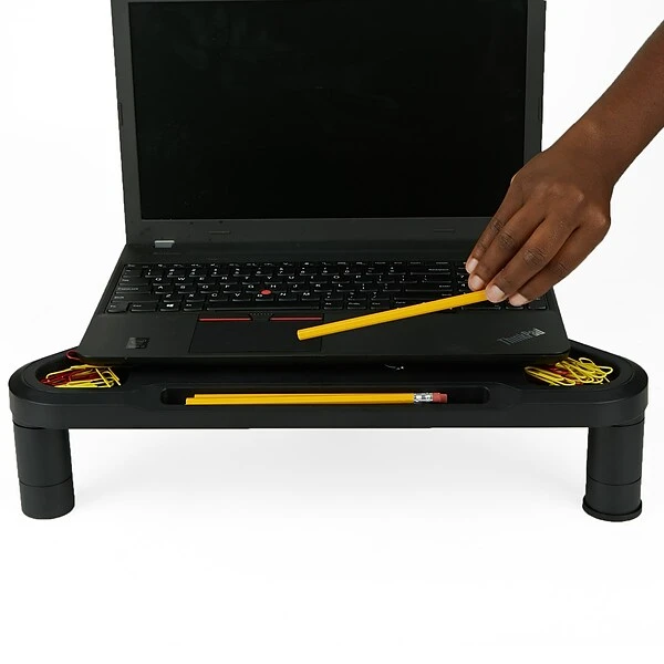Mind Reader Plastic Triangle Monitor Stand, Durable Monitor Riser, For Computer, Laptop, PC, MacBook, Black (PLTRISTA-BLK) 1 Mind Reader Plastic Triangle Monitor Stand, Durable Monitor Riser, For Computer, Laptop, PC, MacBook, Black (PLTRISTA-BLK)