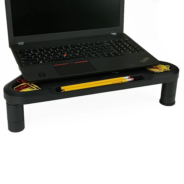 Mind Reader Plastic Triangle Monitor Stand, Durable Monitor Riser, For Computer, Laptop, PC, MacBook, Black (PLTRISTA-BLK) 2 Mind Reader Plastic Triangle Monitor Stand, Durable Monitor Riser, For Computer, Laptop, PC, MacBook, Black (PLTRISTA-BLK) - Image 2