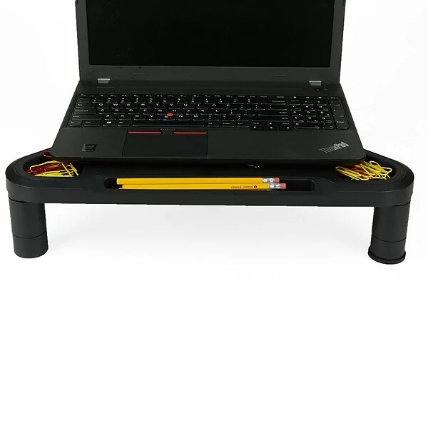 Mind Reader Plastic Triangle Monitor Stand, Durable Monitor Riser, For Computer, Laptop, PC, MacBook, Black (PLTRISTA-BLK) 3 Mind Reader Plastic Triangle Monitor Stand, Durable Monitor Riser, For Computer, Laptop, PC, MacBook, Black (PLTRISTA-BLK) - Image 3