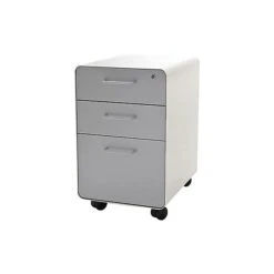 Poppin Stow 3-Drawer Vertical File Cabinet, Locking, Letter/Legal, Multicolor, 20"D (101251)