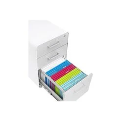 Poppin Stow 3-Drawer Vertical File Cabinet, Locking, Letter/Legal, Multicolor, 20"D (101251) -Ergot Office Furniture Shop sp43803196 s7