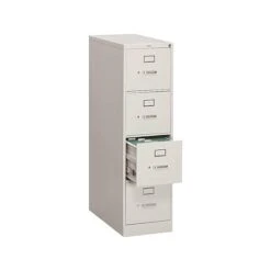 HON 310 Series 4-Drawer Vertical File Cabinet, Locking, Letter, Gray, 26.5"D (HON314PQ) -Ergot Office Furniture Shop sp43813138 s7