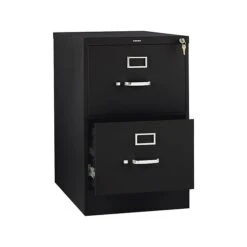 HON 310 Series 2-Drawer Vertical File Cabinet, Locking, Legal, Black, 26.5"D (H312C.P.P)