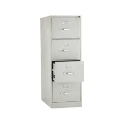HON 310 Series 4-Drawer Vertical File Cabinet, Locking, Legal, Gray, 26.5"D (H314C.P.Q)