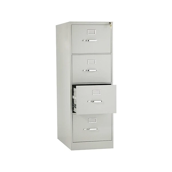 HON 310 Series 4-Drawer Vertical File Cabinet, Locking, Legal, Gray, 26.5"D (H314C.P.Q) 1 HON 310 Series 4-Drawer Vertical File Cabinet, Locking, Legal, Gray, 26.5"D (H314C.P.Q)