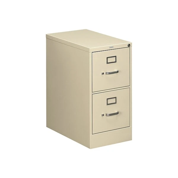 HON 510 Series 2-Drawer Vertical File Cabinet, Locking, Letter, Putty/Beige, 25"D (HON512PL) 1 HON 510 Series 2-Drawer Vertical File Cabinet, Locking, Letter, Putty/Beige, 25"D (HON512PL)