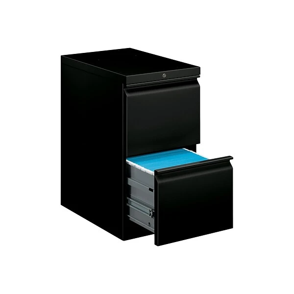 HON Brigade 2-Drawer Vertical File Cabinet, Mobile/Pedestal, Letter, 22.88"D, Black (H33823R.L.P) 1 HON Brigade 2-Drawer Vertical File Cabinet, Mobile/Pedestal, Letter, 22.88"D, Black (H33823R.L.P)
