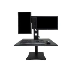 Victor Technology High Rise™ Manual Dual Monitor Standing Desk, 28" W, Laminate Wood (DC350) -Ergot Office Furniture Shop sp43842070 s7