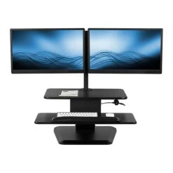 Mount-It! Standing Desk Converter With Dual Monitor Mount, Aluminum (MI-7914) -Ergot Office Furniture Shop sp44336599 s7