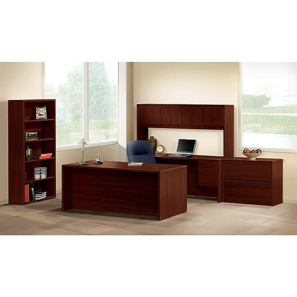 HON® 10500 72" Double Pedestal Desk, Mahogany (H10593NN) NEXT2019 NEXTExpress 3 HON® 10500 72" Double Pedestal Desk, Mahogany (H10593NN) NEXT2019 NEXTExpress - Image 3
