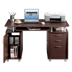 Techni Mobili 47"W Computer Desk, Chocolate (RTA-4985-CH36) -Ergot Office Furniture Shop sp44845686 s7