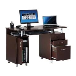 Techni Mobili 47"W Computer Desk, Chocolate (RTA-4985-CH36) -Ergot Office Furniture Shop sp44845693 s7