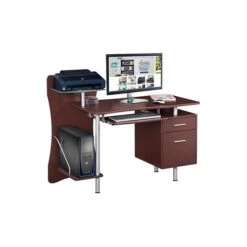 Techni Mobili 51"W Computer Desk, Brown (RTA-325-CH36) -Ergot Office Furniture Shop sp44850698 s7