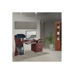 Techni Mobili 51"W Computer Desk, Brown (RTA-325-CH36) -Ergot Office Furniture Shop sp44850699 s7