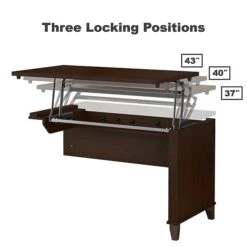 Bush Furniture Somerset 72W 3 Position Sit To Stand L Shaped Desk, Mocha Cherry (SET014MR) -Ergot Office Furniture Shop sp45060485 s7
