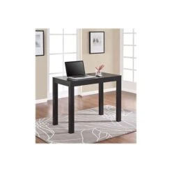 Ameriwood Home Parsons 39" W Desk With Drawer, Black Oak (9178396) -Ergot Office Furniture Shop sp45443257 s7